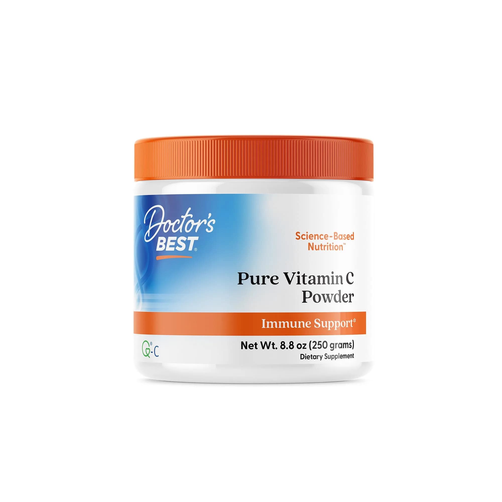 Doctor's BEST Vitamin C Powder (8.8 oz) | Non-GMO, High Potency, Immune Support — No Color