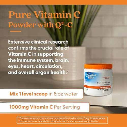 Doctor's BEST Vitamin C Powder (8.8 oz) | Non-GMO, High Potency, Immune Support thumbnail 3