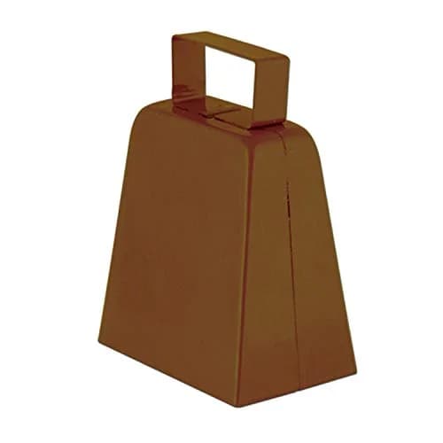 Beistle Brown Cowbells 4” (10.16 cm) Pack of 12 | Loud Metal Noise Makers for School Spirit & Sporting Events thumbnail 2