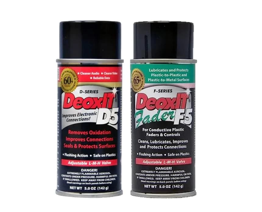 CAIG DeoxIT D5S6 Contact Cleaner & F5S-H6 FaderLube Spray - 296ml (10 oz) | Cleans, Improves Conductivity, Lubricates Electrical Contacts thumbnail 1