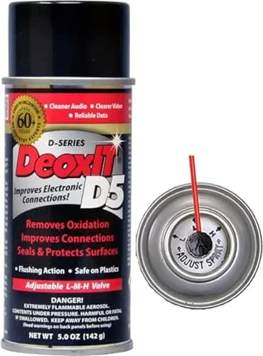 CAIG DeoxIT D5S6 Contact Cleaner & F5S-H6 FaderLube Spray - 296ml (10 oz) | Cleans, Improves Conductivity, Lubricates Electrical Contacts thumbnail 3