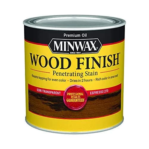 Minwax Wood Finish Espresso Oil-Based Wood Stain 237ml (7.94 Fl Oz) | Deep Penetrating Rich Color for Interior Wood Projects thumbnail 1
