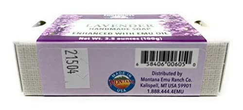 Montana Emu Ranch Lavender Handmade Soap 3.5 oz (99 g) | Natural Herbal Scent with Pure Emu Oil thumbnail 5