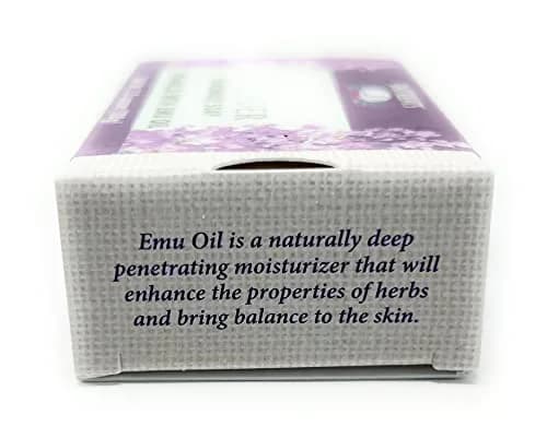 Montana Emu Ranch Lavender Handmade Soap 3.5 oz (99 g) | Natural Herbal Scent with Pure Emu Oil thumbnail 3