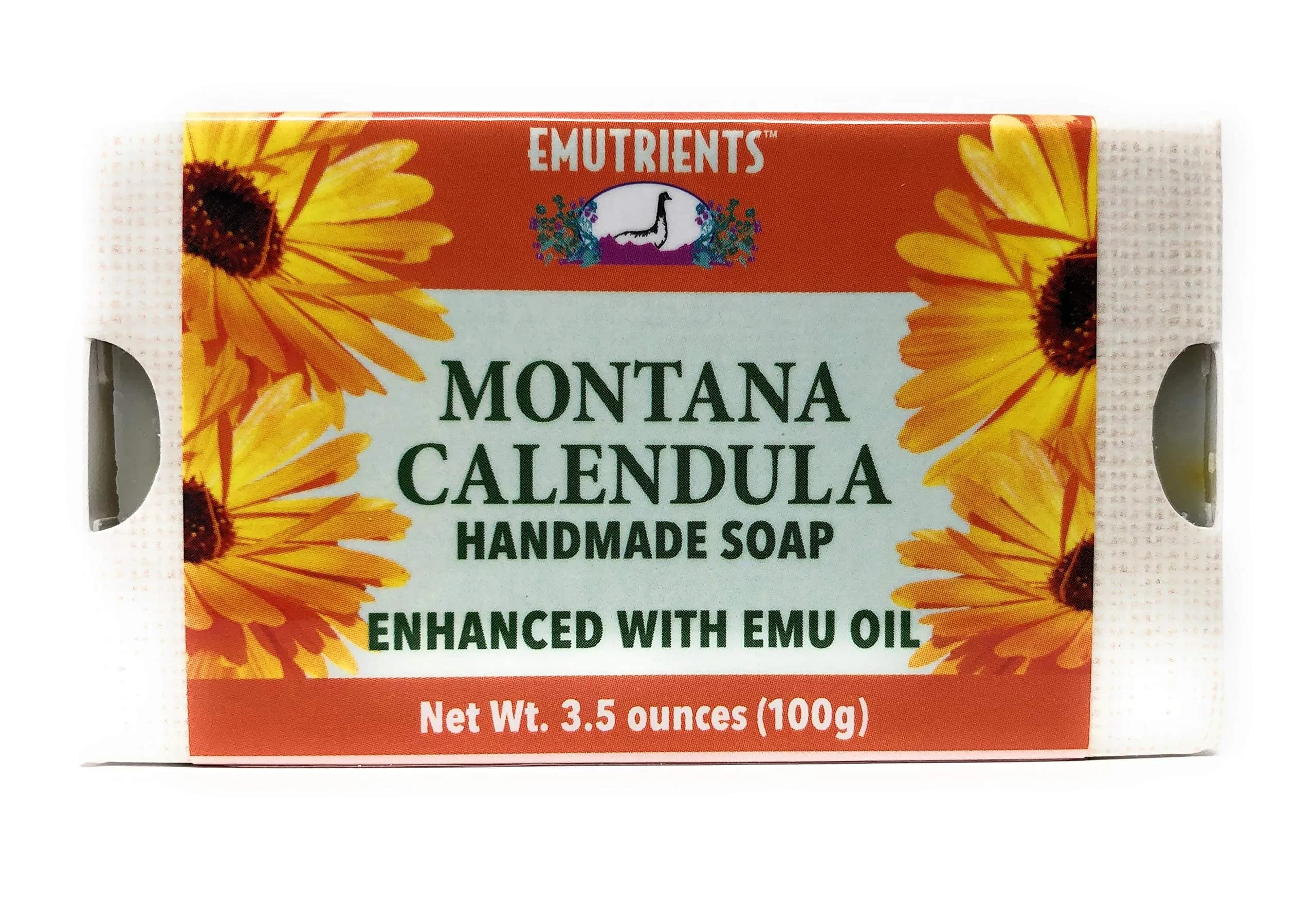 Montana Emu Ranch Montana Calendula Handmade Soap 3.5 oz (99 g) | Soothes Sensitive Skin - main product image