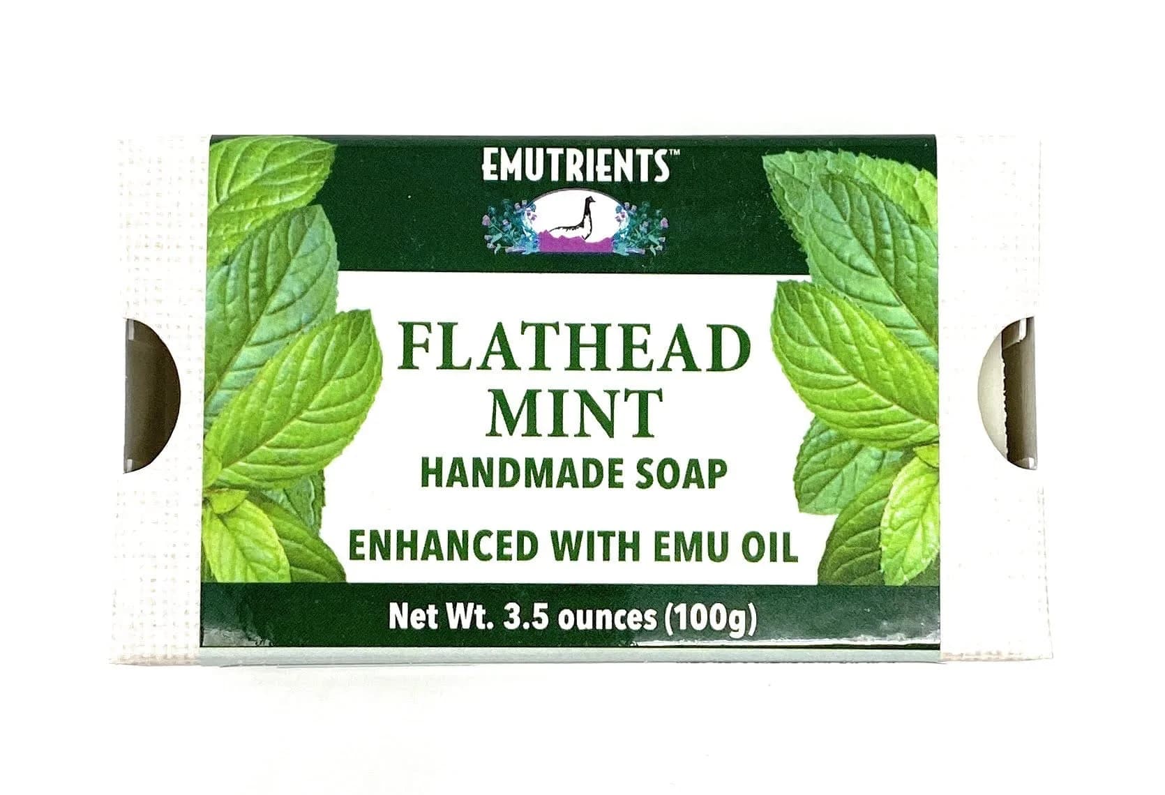 Montana Emu Ranch Flathead Mint Handmade Soap 3.5 oz (99 g) | Natural Ingredients for Normal to Dry Skin - main product image