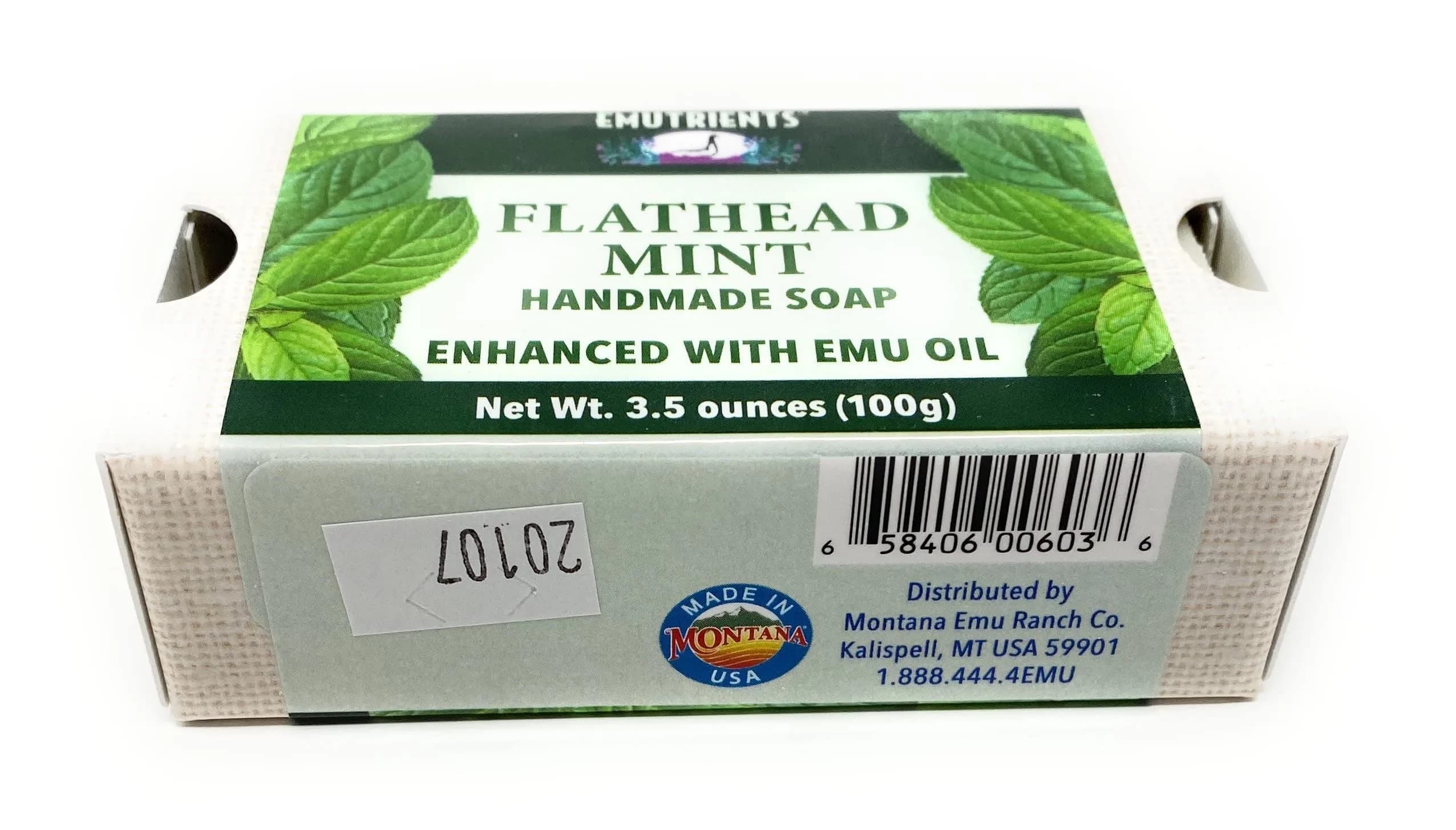 Montana Emu Ranch Flathead Mint Handmade Soap 3.5 oz (99 g) | Natural Ingredients for Normal to Dry Skin - view 5