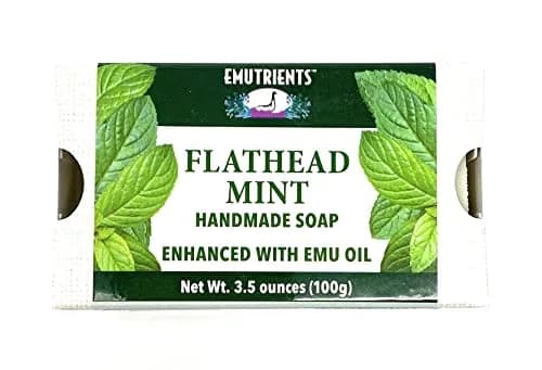 Montana Emu Ranch Flathead Mint Handmade Soap 3.5 oz (99 g) | Natural Ingredients for Normal to Dry Skin thumbnail 1