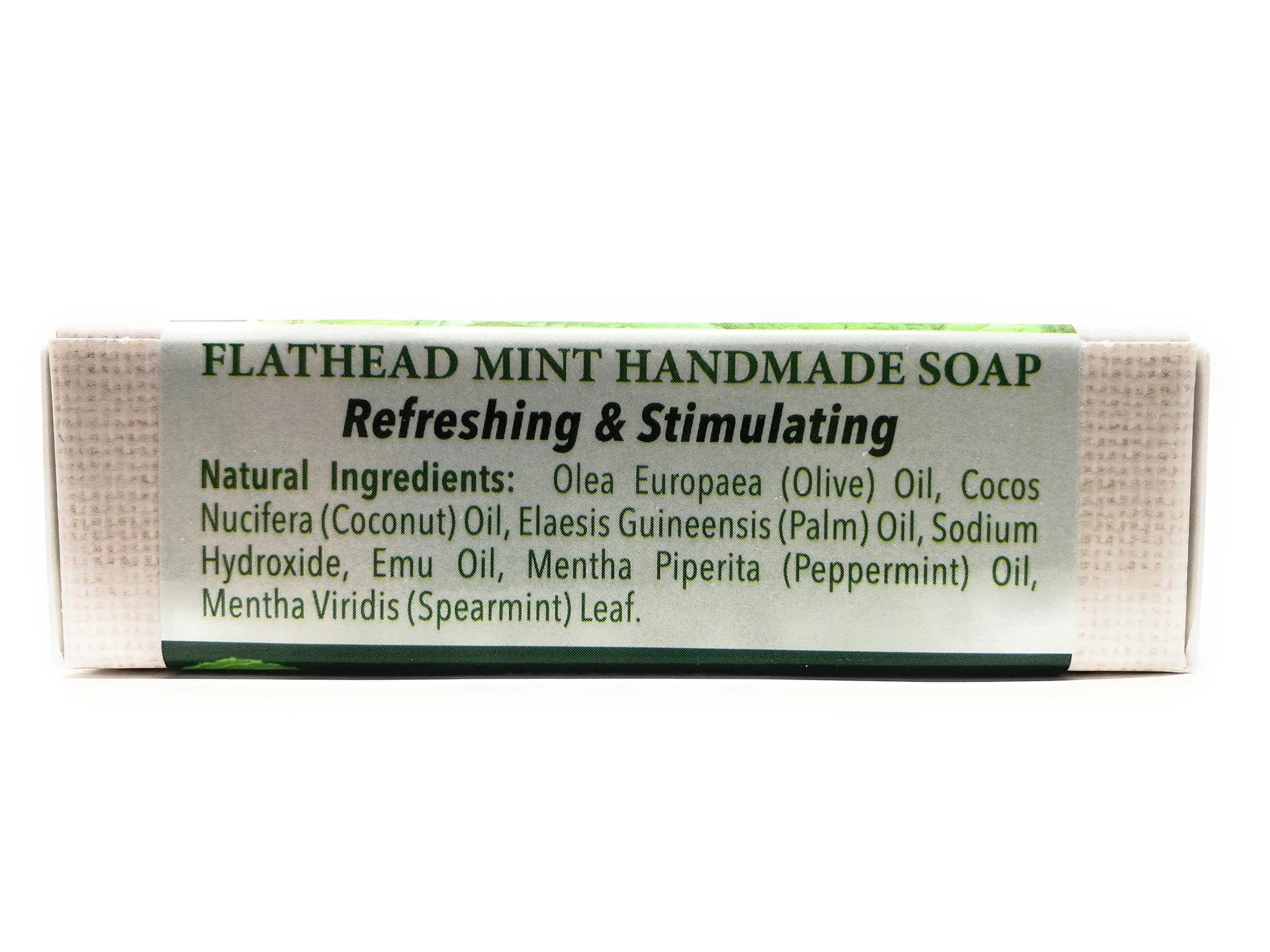 Montana Emu Ranch Flathead Mint Handmade Soap 3.5 oz (99 g) | Natural Ingredients for Normal to Dry Skin - view 4