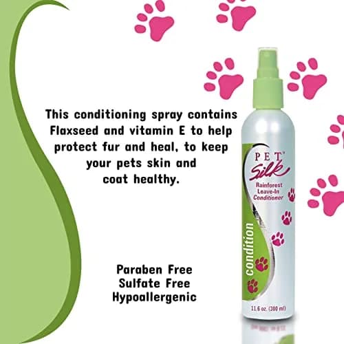 Pet Silk Rainforest Clean Scent Leave-in Conditioner 11.6oz | Long-Lasting Fragrance & Detangler for All Pets thumbnail 4
