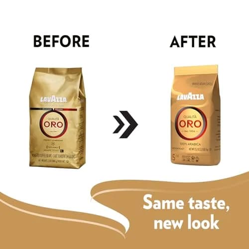 Lavazza Qualitá Oro Whole Bean Blend 2.2 Pound | Medium Roast, 100% Arabica, Fruity & Aromatic thumbnail 2