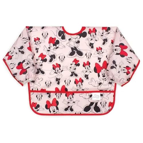 Bumkins Sleeved Bib Mario & Luigi 6-24 Months | Waterproof Fabric Feeding Smock thumbnail 1