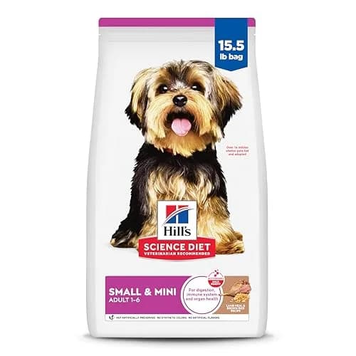 Hill's Science Diet Adult 1-6 Small & Mini Dry Dog Food, Lamb Meal & Brown Rice, 7.03 kg (15.5 lb) | Supports Digestion & Immune Health thumbnail 1