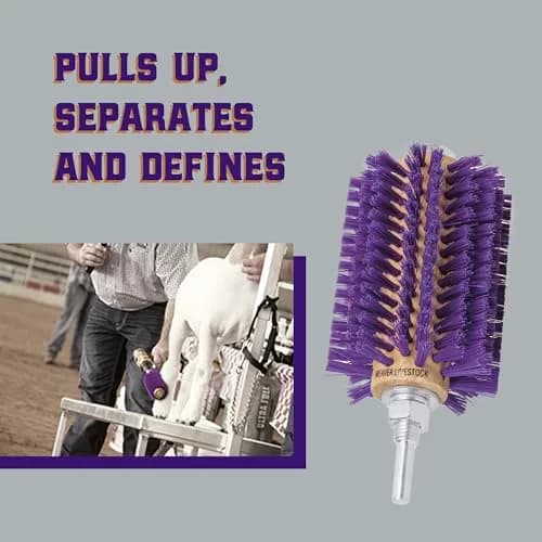 Weaver Livestock Mini Roto Brush for Livestock, Wool/Hair Stimulating and Grooming Brush for Goat Sheep Cattle, Use with Drill, Coat Deshedding Tool thumbnail 3