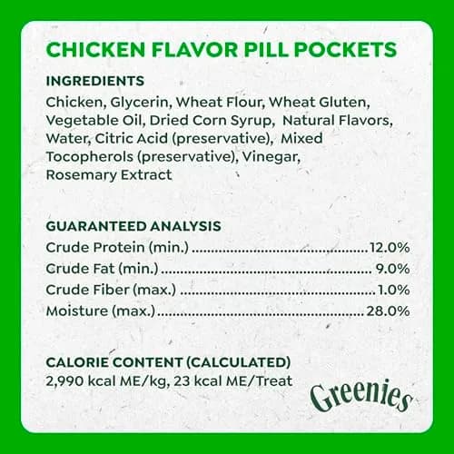 Greenies Pill Pockets Large Size Dog Treats, Chicken, 448 g (15.8 oz) | Vet-Recommended Pill Masking Treats thumbnail 4