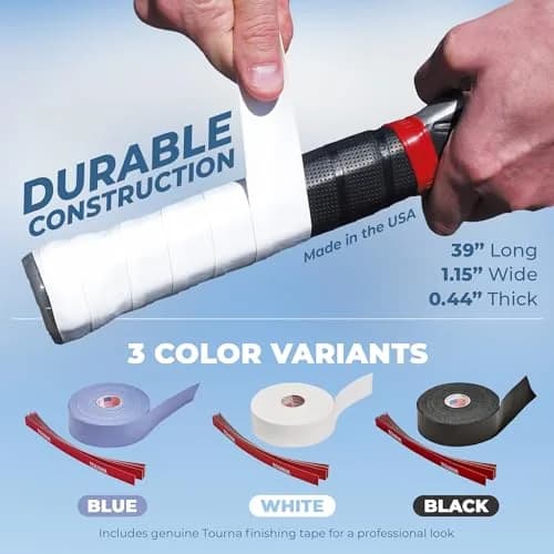 Tourna Mega Tac Extra Tacky Overgrip Blue 10 Pack | Long-Lasting Grip for Tennis, Pickleball, Badminton thumbnail 4