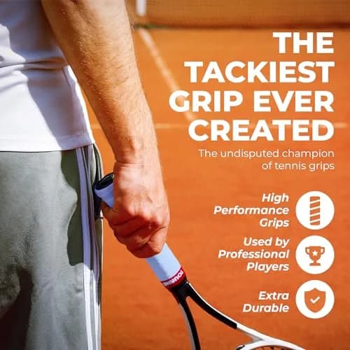 Tourna Mega Tac Extra Tacky Overgrip Blue 10 Pack | Long-Lasting Grip for Tennis, Pickleball, Badminton thumbnail 2