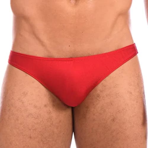 Gary Majdell Sport Mens Thong Swimwear Small | Sporty, Contour Pouch, Red Nylon Blend thumbnail 2