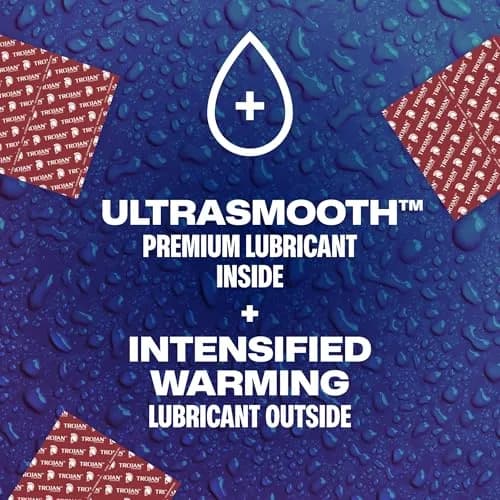 Trojan Ecstasy Heat Lubricated Latex Ribbed Condoms for Men, 10 Count | Warming Sensation for Heightened Pleasure thumbnail 9