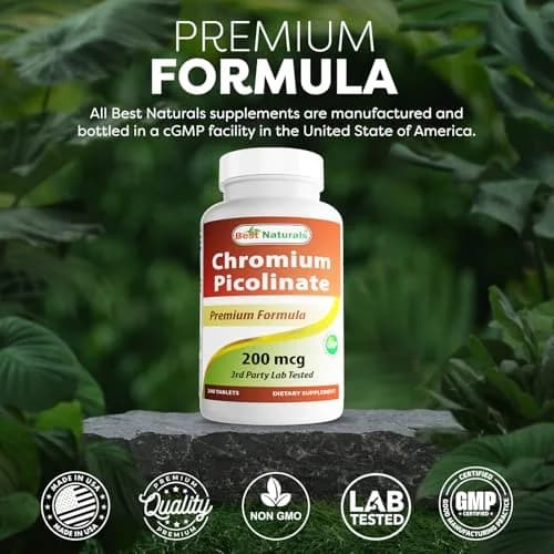 Best Naturals Chromium Picolinate Tablet, 200 mcg | Supports Weight Management & Blood Sugar thumbnail 5