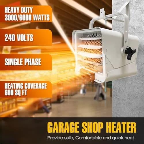 DR. INFRARED HEATER DR-966 240-Volt Hardwired Shop Garage Commercial Heater, 6000 Watt | Efficient Infrared Heating for Garages & Warehouses thumbnail 3