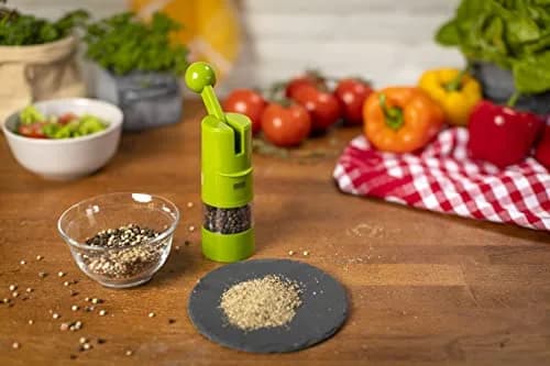 Kuhn Rikon High Performance Ratchet Grinder, Green | Swiss Design Salt & Pepper Mill (21.5cm) thumbnail 2