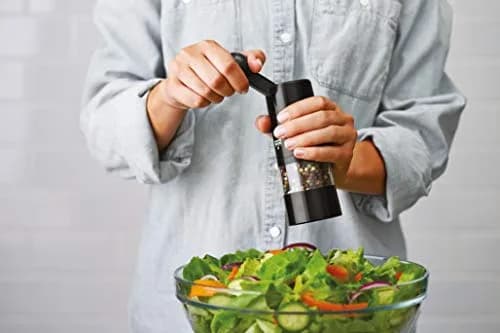 Kuhn Rikon Seasoning Mill White 8.5 x 2.25 inches | Ergonomic, One-Handed Salt & Pepper Grinder thumbnail 2