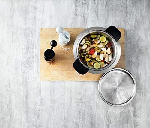 Kuhn Rikon Seasoning Mill White 8.5 x 2.25 inches | Ergonomic, One-Handed Salt & Pepper Grinder thumbnail 4