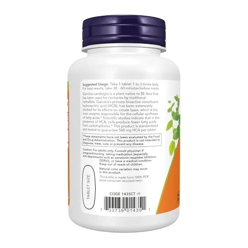 NOW Foods Garcinia Cambogia 1,000 mg Tablets | Healthy Metabolism & Weight Loss Support thumbnail 3