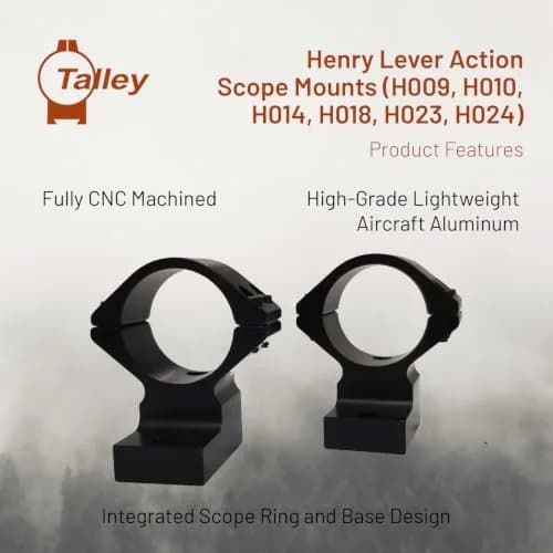 Talley One-Piece Scope Mount for Henry H009, H010, H014, H018, H023, H024 | Precision Lightweight Alloy, 30mm Low Profile (70-120 chars) thumbnail 6
