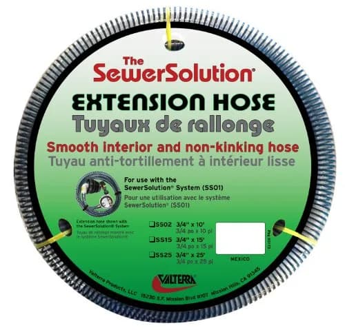 Valterra SS15 Extension Hose for SewerSolution System - 15' | Heavy-Duty RV Waste Water Hose thumbnail 1