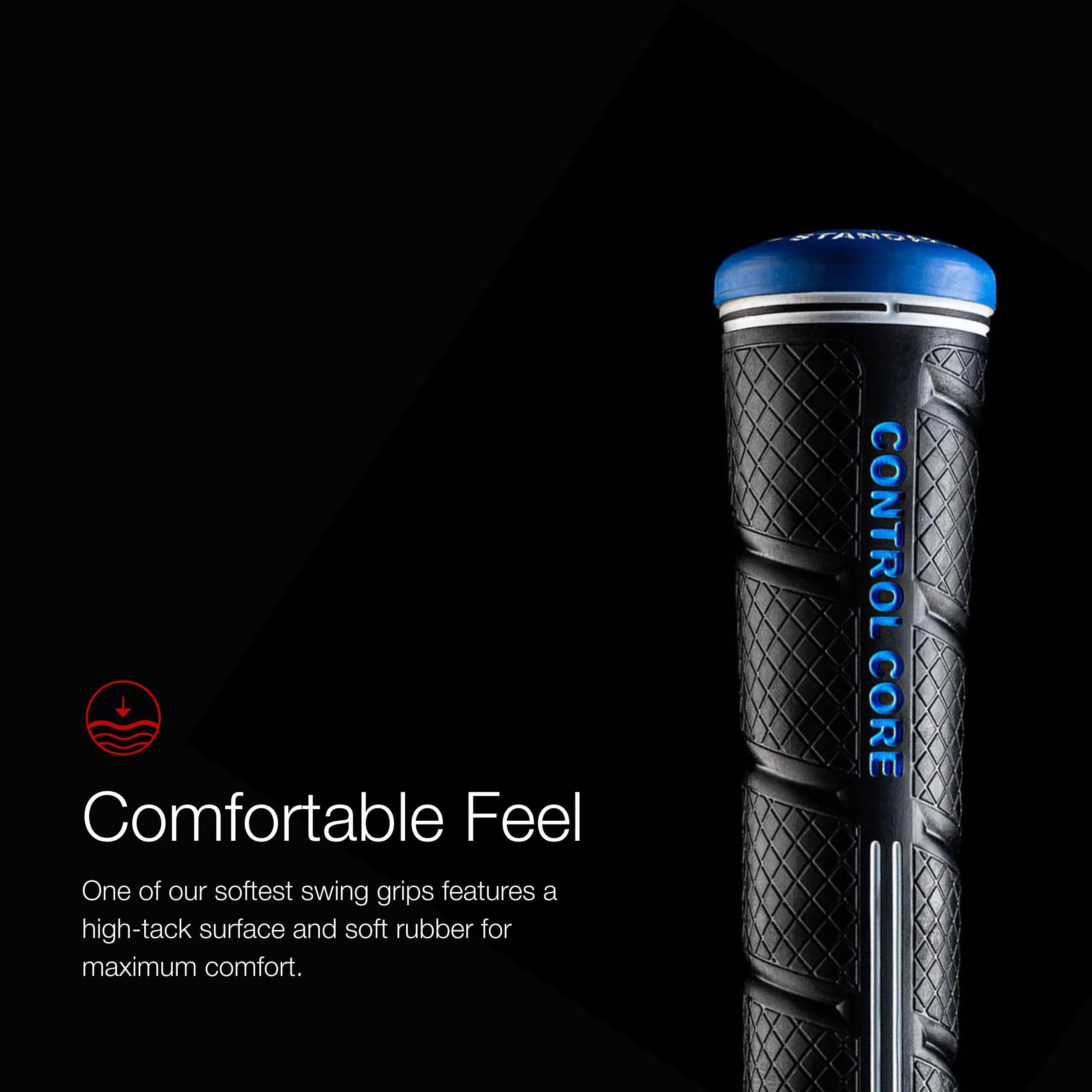Golf Pride CP2 Wrap Golf Club Grip Black Standard 1 Pack | Soft Feel with Inner Control Core for Reduced Tension - view 3