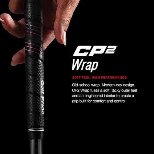 Golf Pride CP2 Wrap Jumbo Golf Club Grip (1-Pack, Black-Blue) | Soft Tacky Feel for Reduced Tension thumbnail 2