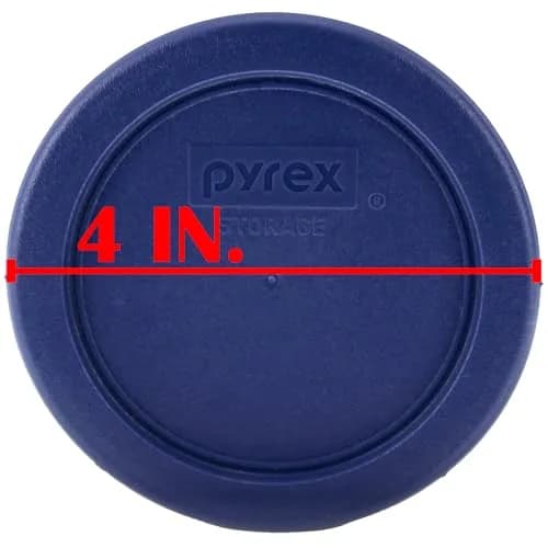 Pyrex 7202-PC 1-Cup Dark Blue Replacement Lids (4-Pack) | Made in USA, Durable Plastic, Secure Seal, Dishwasher Safe thumbnail 5