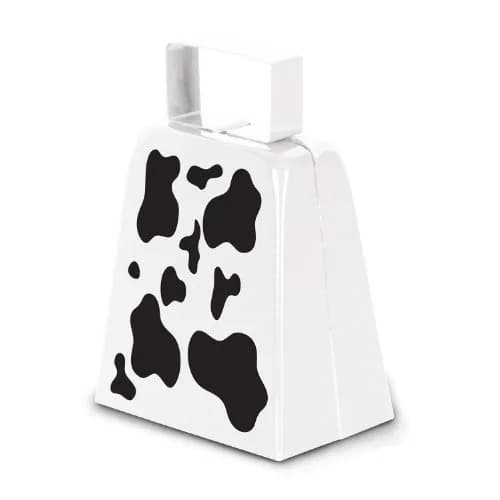 Beistle Cow Print Cowbell 4 Inch | Western Party Accessory thumbnail 1