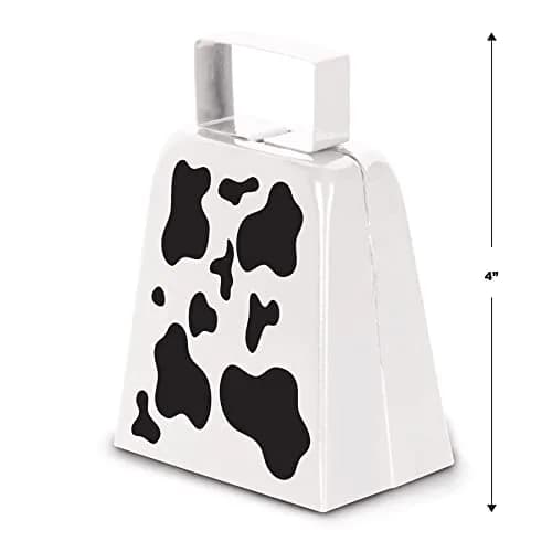 Beistle Cow Print Cowbell 4 Inch | Western Party Accessory thumbnail 2