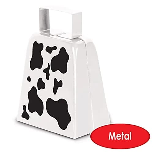 Beistle Cow Print Cowbell 4 Inch | Western Party Accessory thumbnail 3