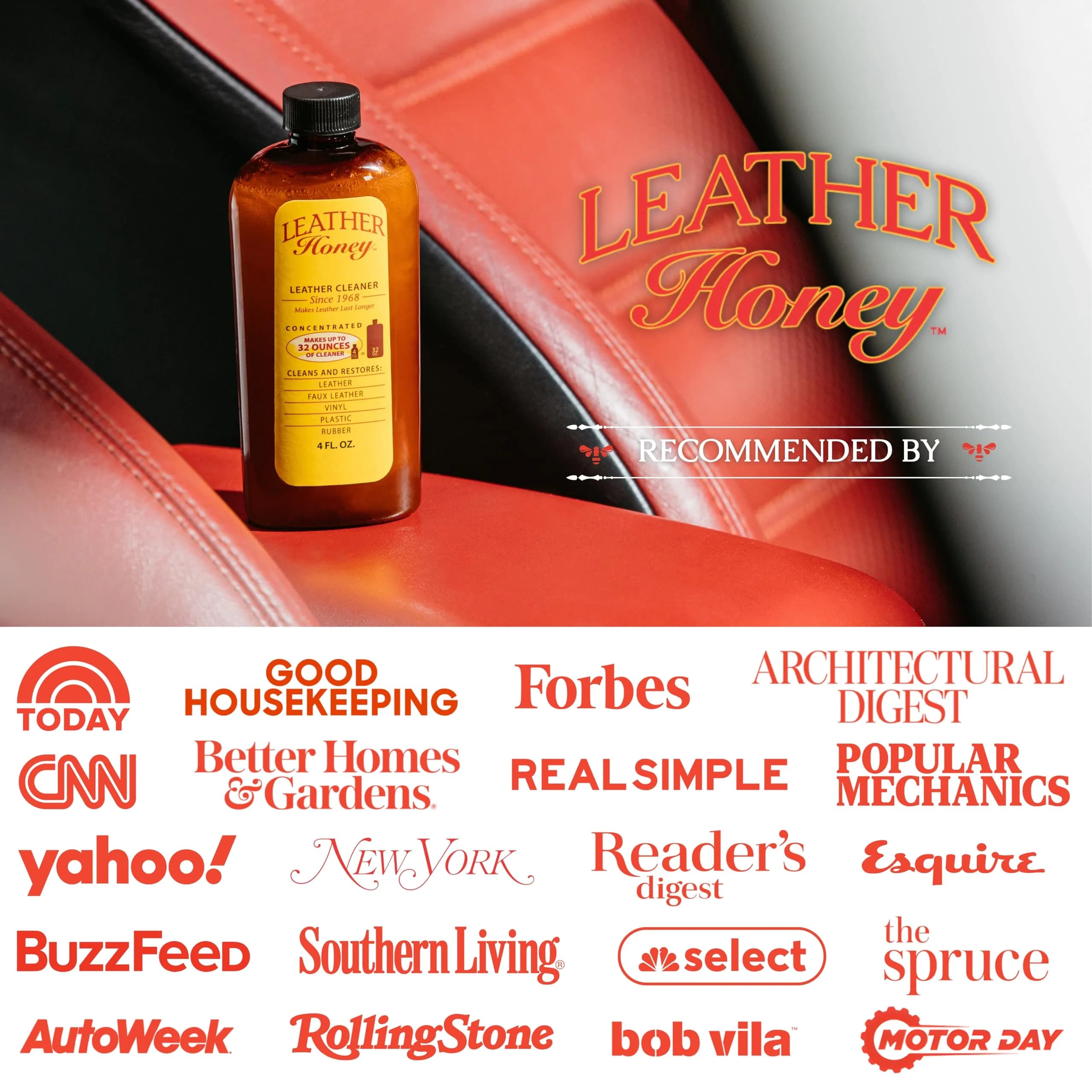 Leather Honey Leather Cleaner 118ml (4 Fl Oz) | Non-Toxic, Fragrance-Free Formula for All Leather Types - view 7