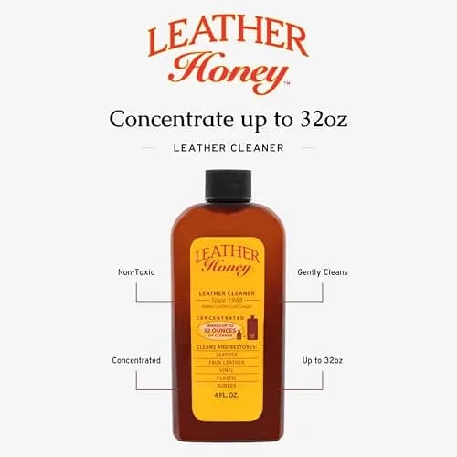 Leather Honey Leather Cleaner 118ml (4 Fl Oz) | Non-Toxic, Fragrance-Free Formula for All Leather Types thumbnail 3