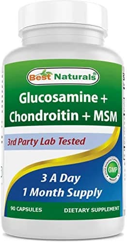 Best Naturals Glucosamine Chondroitin MSM Supplements 2600 mg | Supports Joint & Cartilage Health thumbnail 1