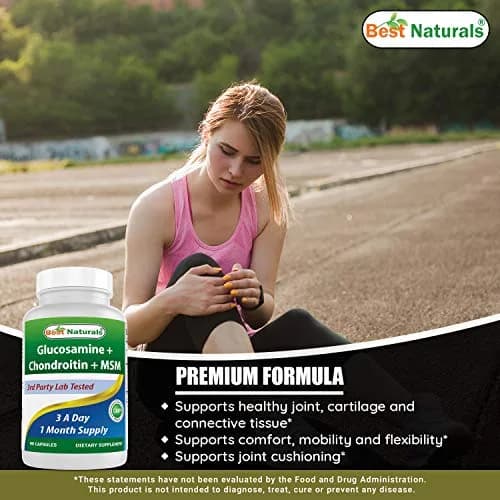 Best Naturals Glucosamine Chondroitin MSM Supplements 2600 mg | Supports Joint & Cartilage Health thumbnail 3