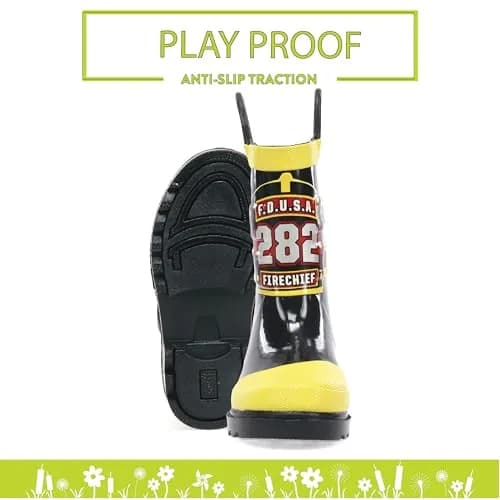 Western Chief Boys Waterproof Rain Boots 7 Toddler | Slip-Resistant & Easy Pull Handles thumbnail 4