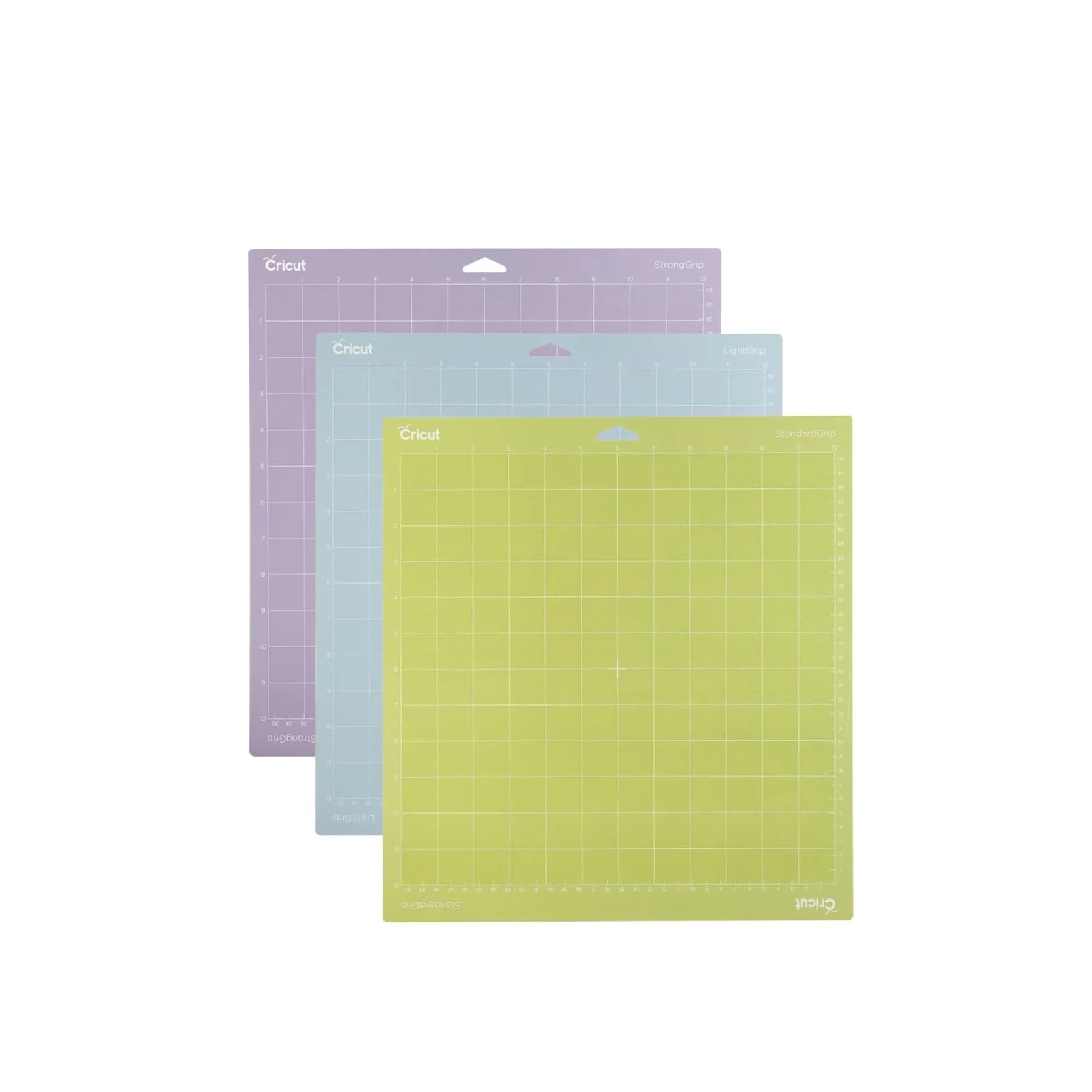 Cricut Variety Pack Cutting Mats 12"x12" (3-Pack) | LightGrip, StandardGrip, StrongGrip for Cricut Maker & Explore
