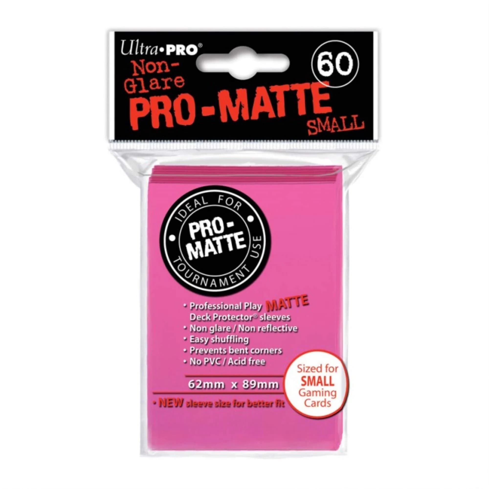 Ultra Pro Bright Pink Pro-Matte Small Deck Protector Sleeves (60) | Card Sleeve for Collectible Cards — Bright Pink