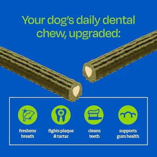 ARK NATURALS Brushless Toothpaste Dog Dental Treats - Large Breeds (10 ct) | 4-in-1 Plaque & Tartar Control, Breath Freshener thumbnail 4