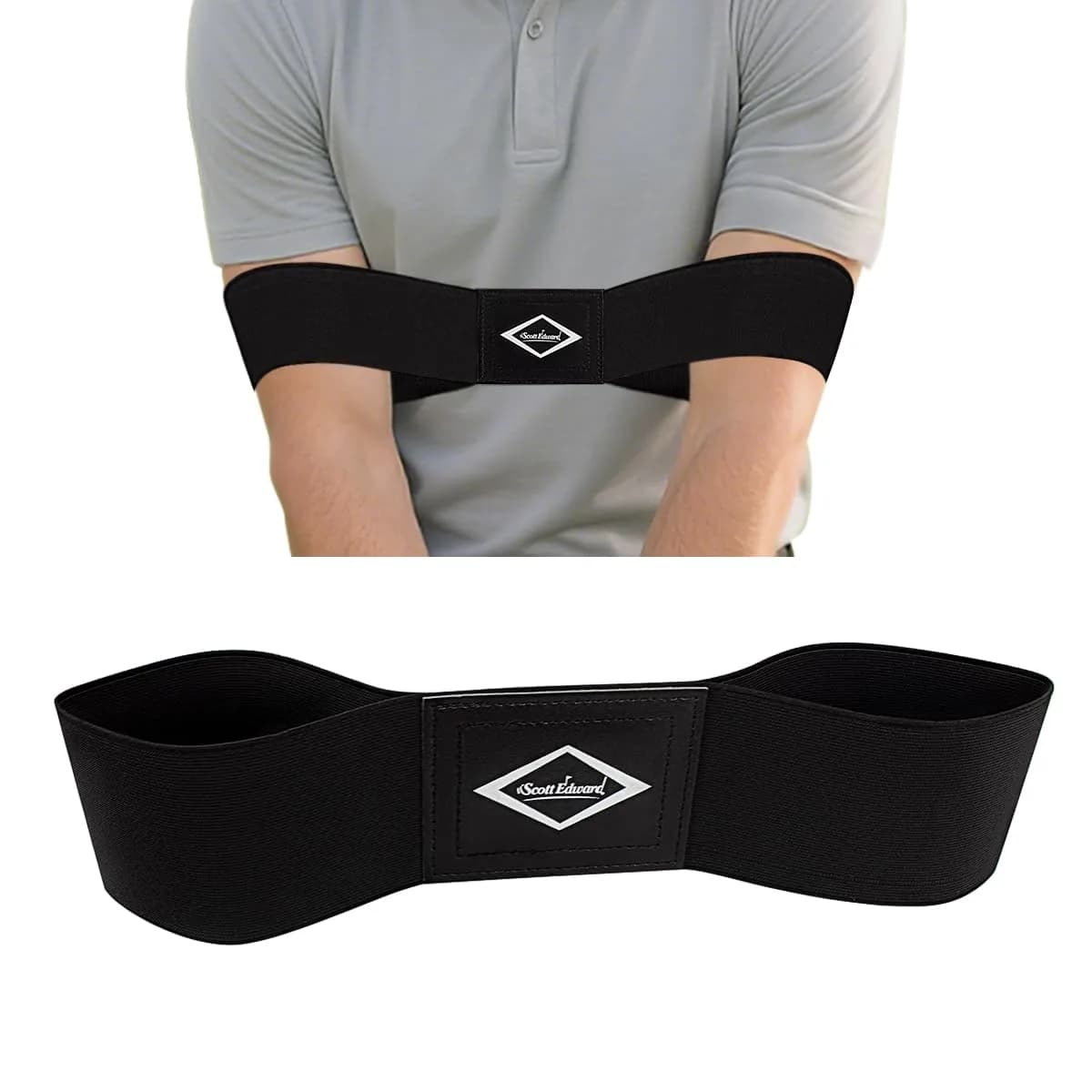 Scott Edward Pro Golf Swing Training Aid Arm Band Standard Large Black | Essential for Beginners - main product image