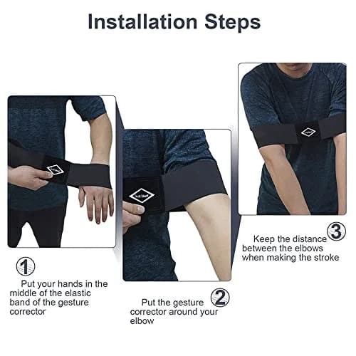 Scott Edward Pro Golf Swing Training Aid Arm Band Standard Large Black | Essential for Beginners thumbnail 7
