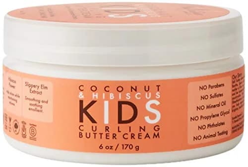 Shea Moisture Coconut & Hibiscus Kids Curling Butter Crème 6 oz | Natural Curl Styling & Moisturizer thumbnail 2