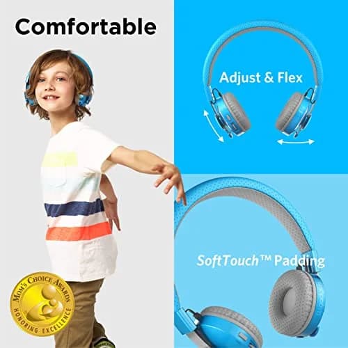 LilGadgets Untangled Pro Bluetooth Headphones - Ages 4+ | Volume-Limited Kids Headphones for School with SharePort & Mic thumbnail 2