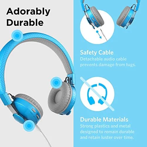 LilGadgets Untangled Pro Bluetooth Headphones - Ages 4+ | Volume-Limited Kids Headphones for School with SharePort & Mic thumbnail 3
